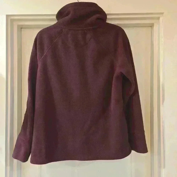 Calvin Klein Performance Womens Zip Up Neck Warmer Fleece Plum Size Large - Picture 3 of 11